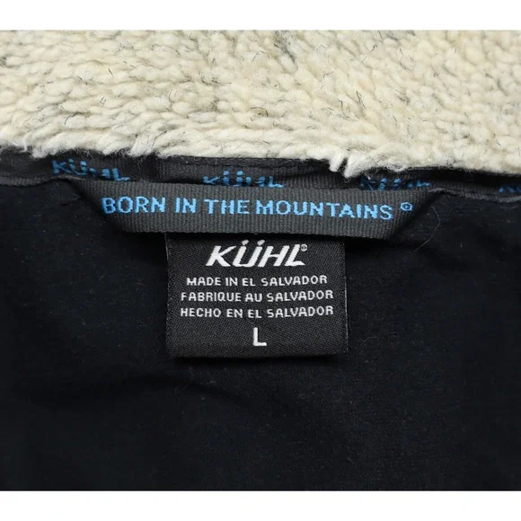 Kuhl Men's Alpenwurx Fleece Long Sleeve Full Zip Black Jacket Size L - Picture 5 of 6